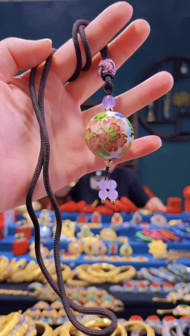 【闪购商品】景泰蓝3.0大珠项链白色