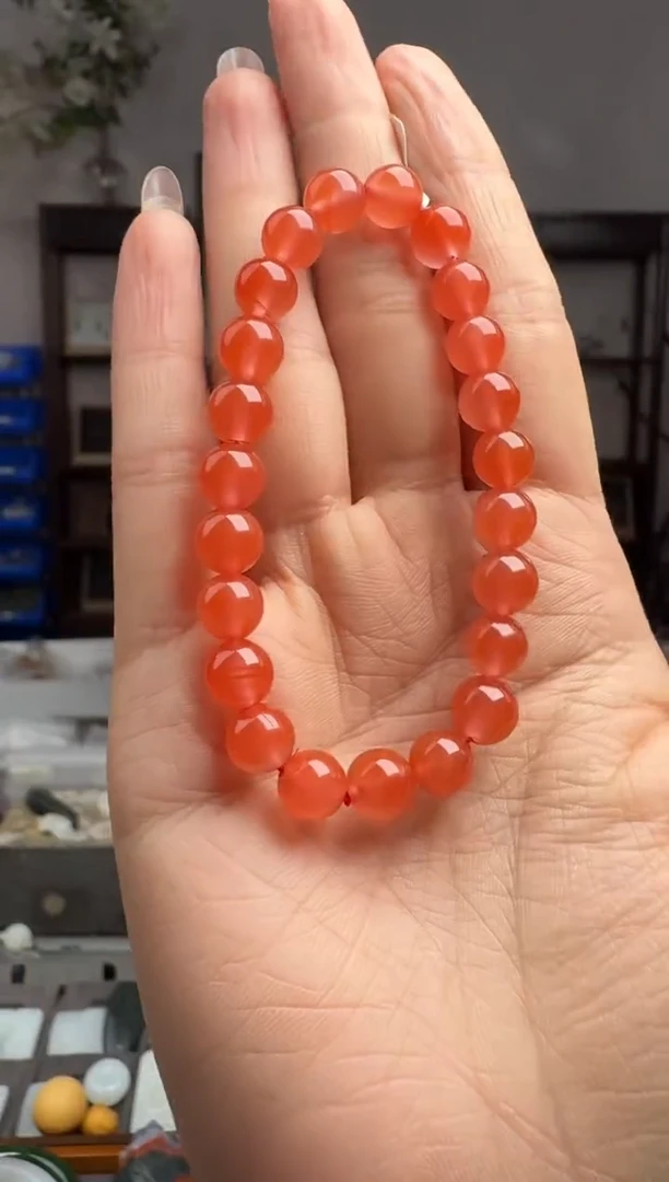 未镶嵌南红玛瑙挂件9991-个别有裂 8mm+