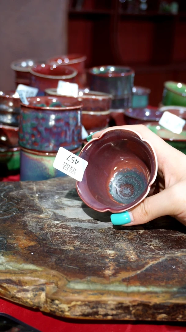 摆件精品窑变钧瓷茶器
