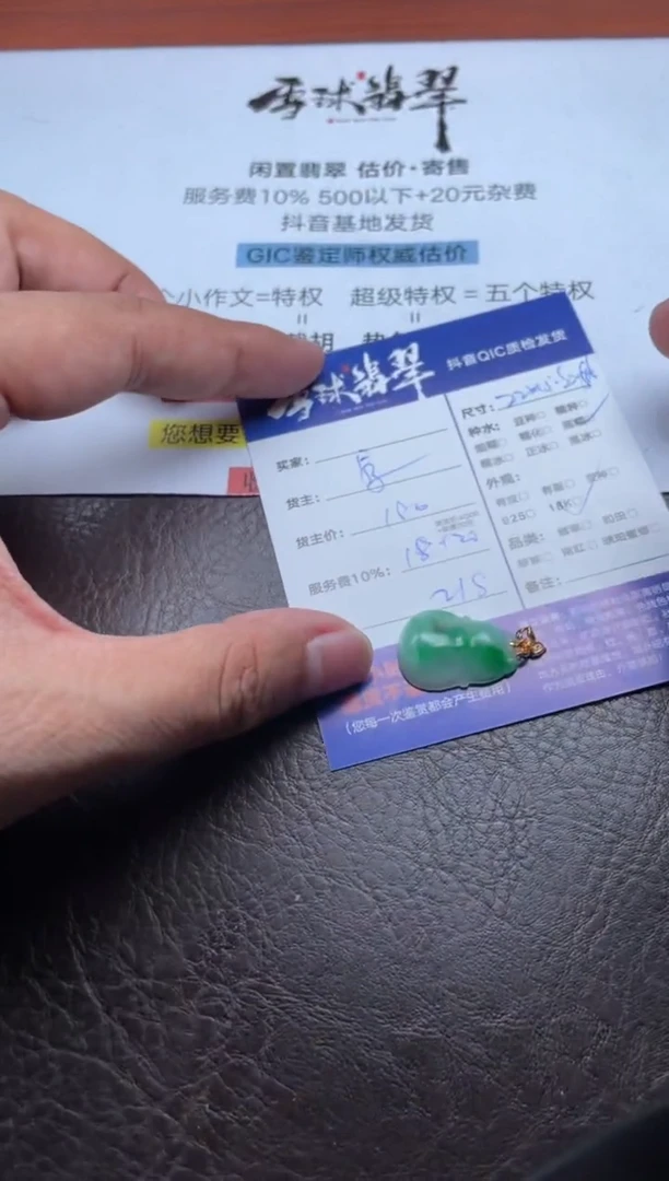 颈饰18K金镶嵌翡翠1800907091