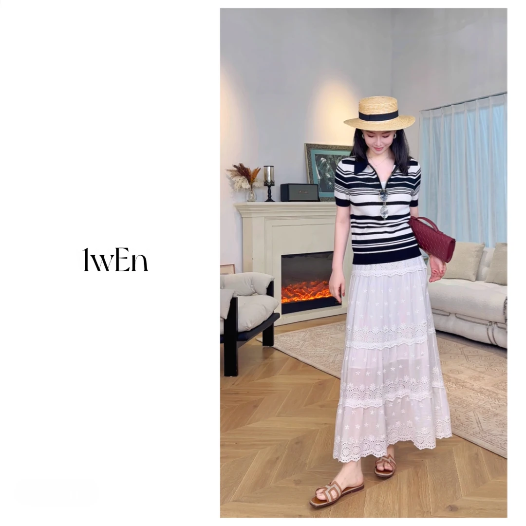 杰瑞【重磅刺绣】面料花边2次水洗超难做！拼接蕾丝手工钉珍珠半裙