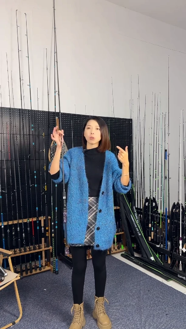 1.98m碳素1号1.98米枪柄+水滴轮右手（瑕疵尾货竿，没有售后，介意）