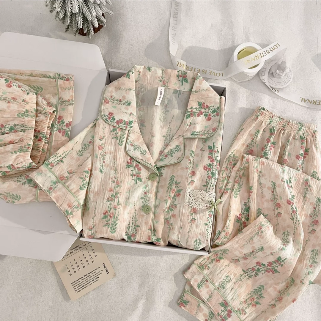 【AP1545】3件套带胸垫，夏季新款睡衣新款来袭