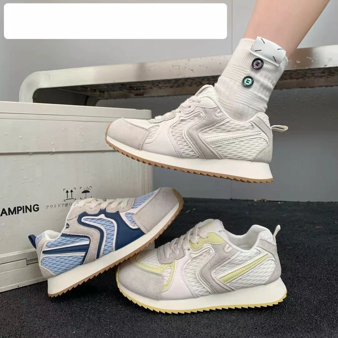 616-02大码女鞋德训鞋2025秋季新款时尚百搭运动风阿甘鞋休闲鞋