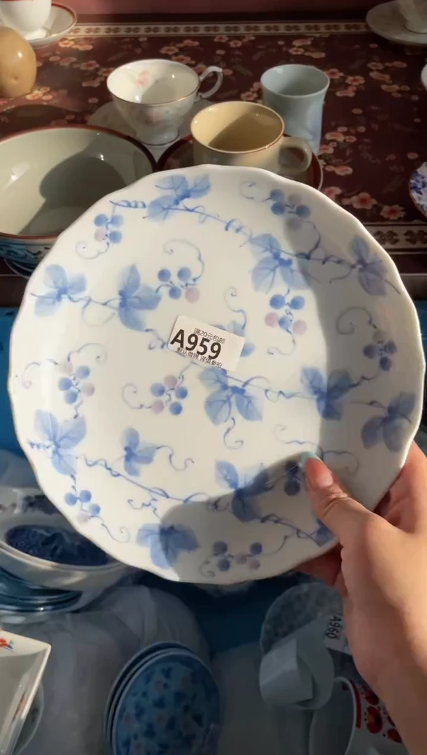 瓷片小*子瓷器瓷器A959