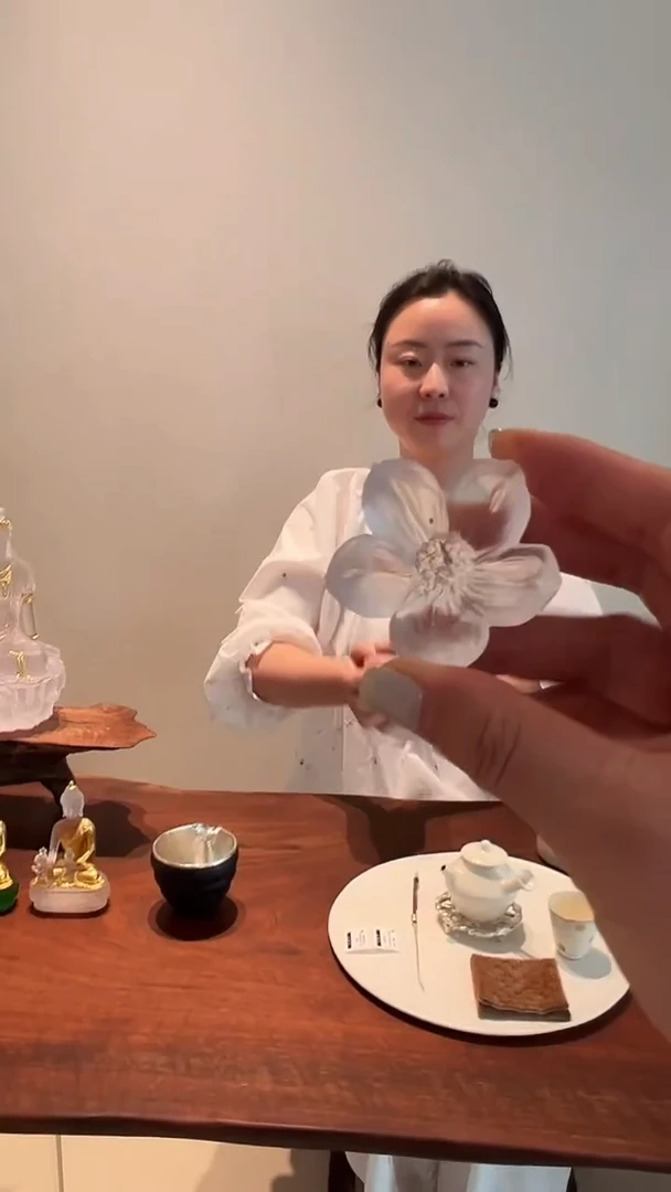 茶道摆件0000樱花香插
