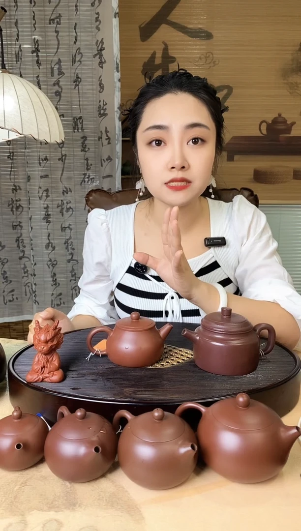 茶壶紫砂光器扁德钟 龙血砂 范俊美