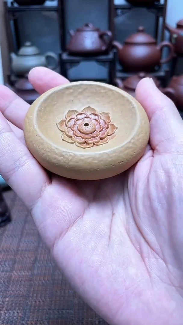 茶壶紫砂香插雕塑