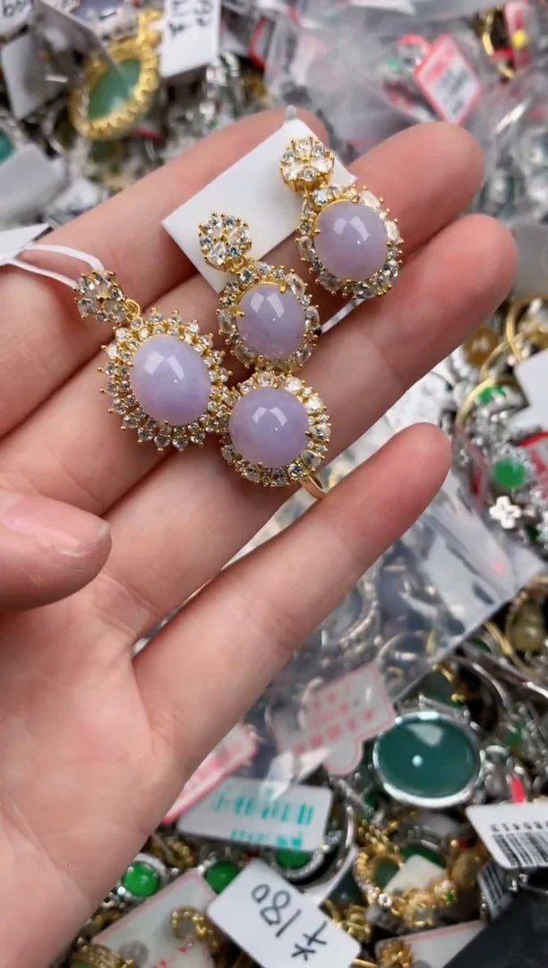 银S925镶嵌戒指翡翠444              6
