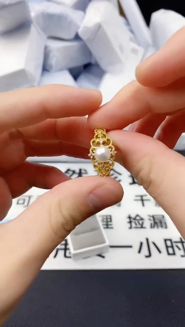 未镶嵌耳饰淡水珍珠JZ1003