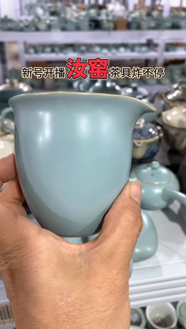 【新粉福利】汝窑茶壶盖碗茶杯主人杯微矿点