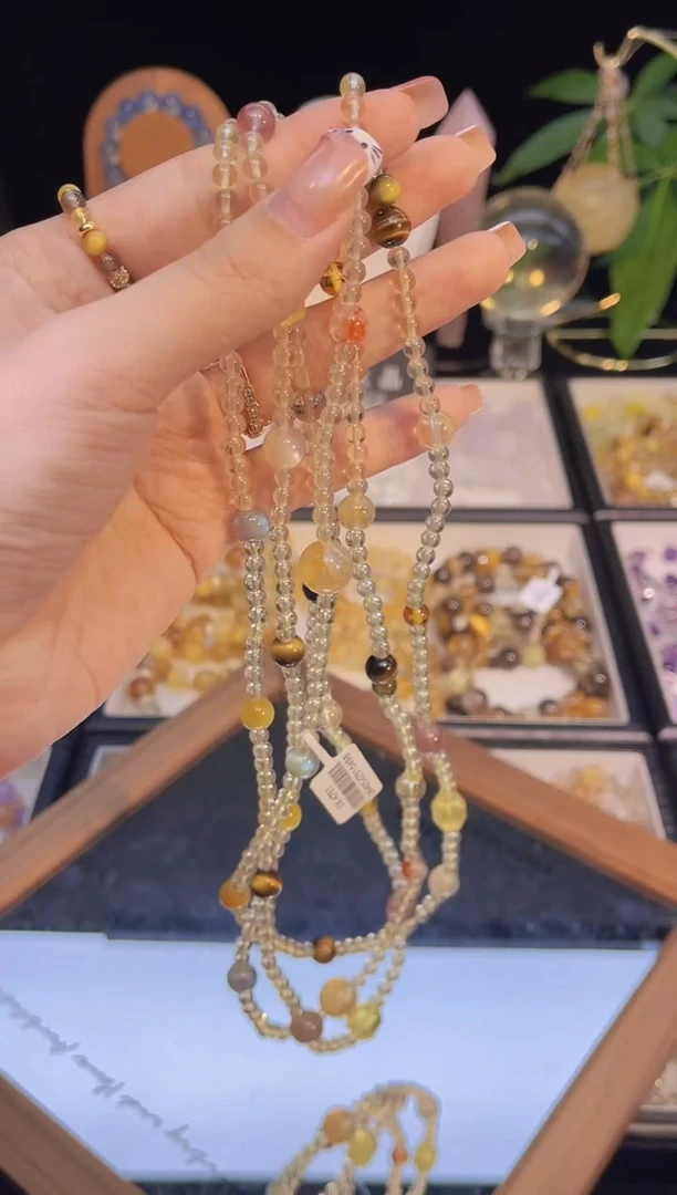 未镶嵌手串水晶三圈黄水晶