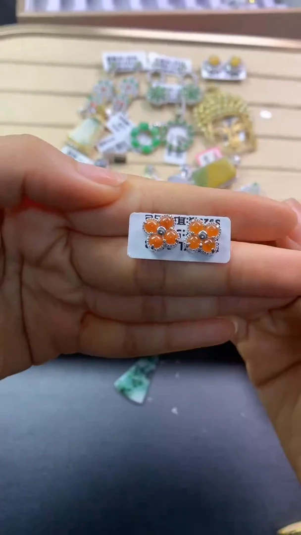 翡翠戒指银S925镶嵌翡翠 蛋面 银S925镶嵌