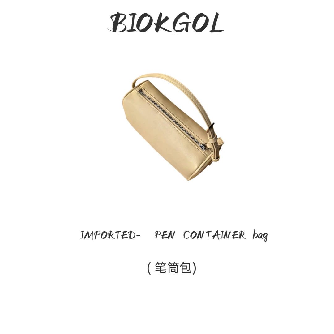 BIOKGOL/百顾原厂 原皮 全进口里外全羊皮 全钢五金 笔筒包 9182