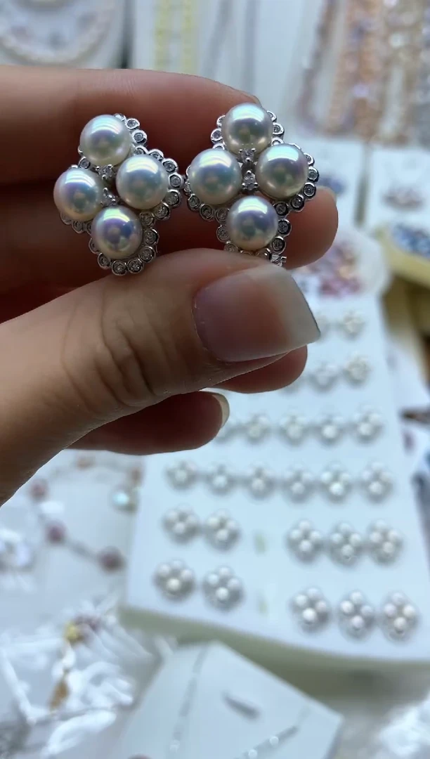 未镶嵌淡水珍珠耳饰多样性发其一