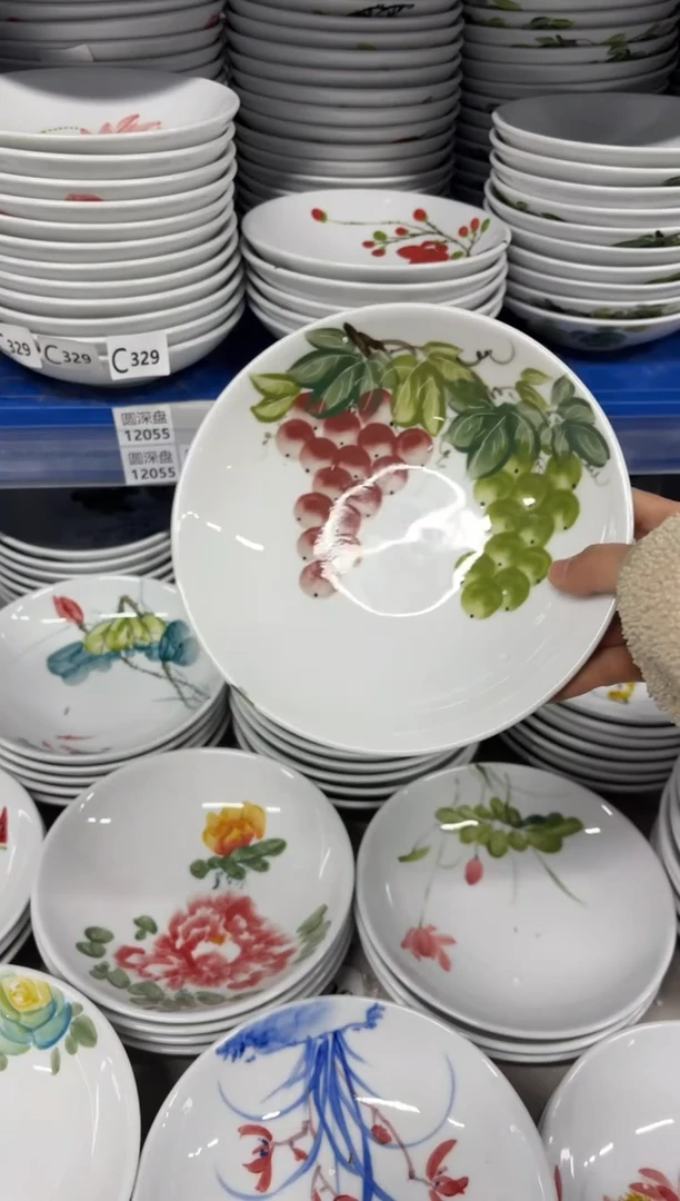 景德镇手绘釉中彩（食品级）圆深盘