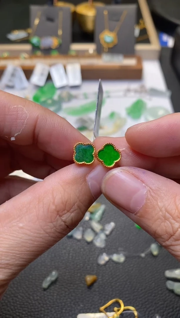 翡翠银S925镶嵌颈饰净货12215