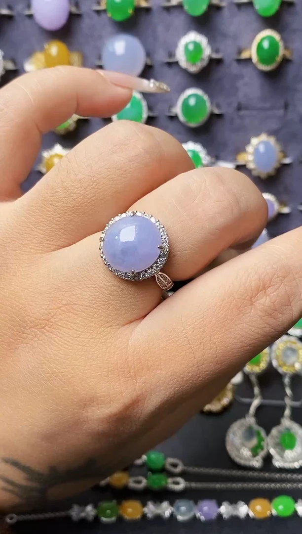 银S925镶嵌戒指翡翠1035