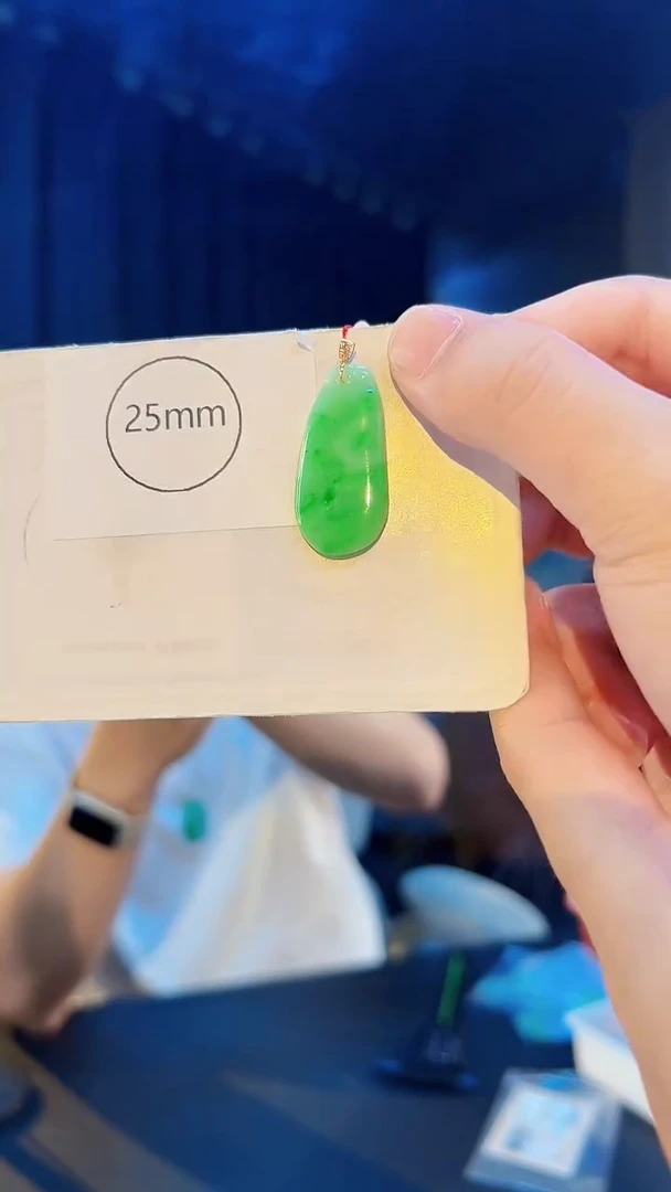 翡翠18K金镶嵌颈饰缅料A货/支持复检/一件