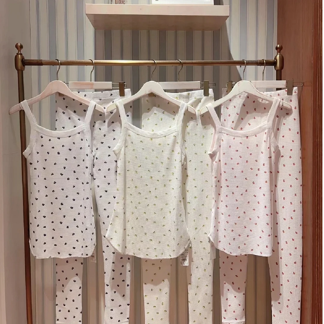 【FaFa】日系品牌 GP 可爱水果印花 华夫格家居服睡衣套装FA502-009