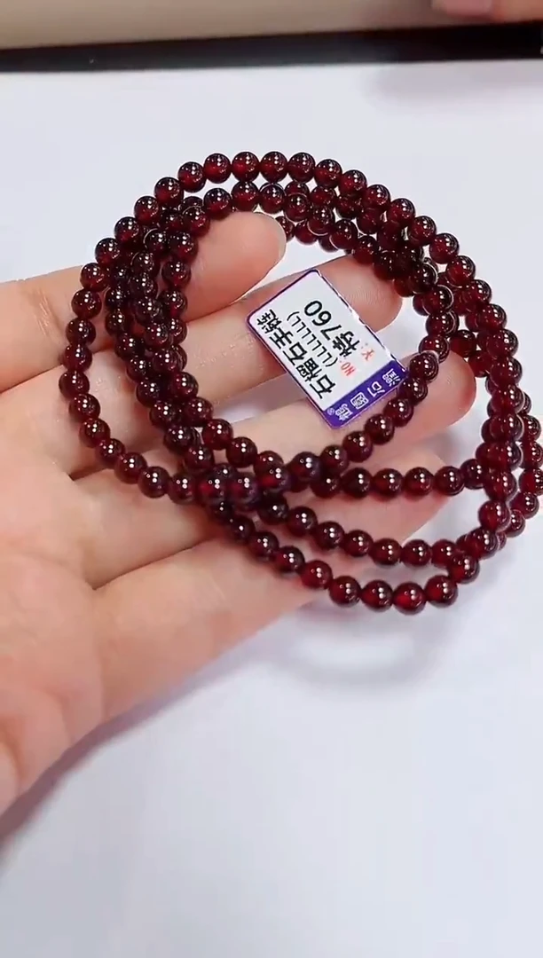颈饰未镶嵌水晶手链酒红