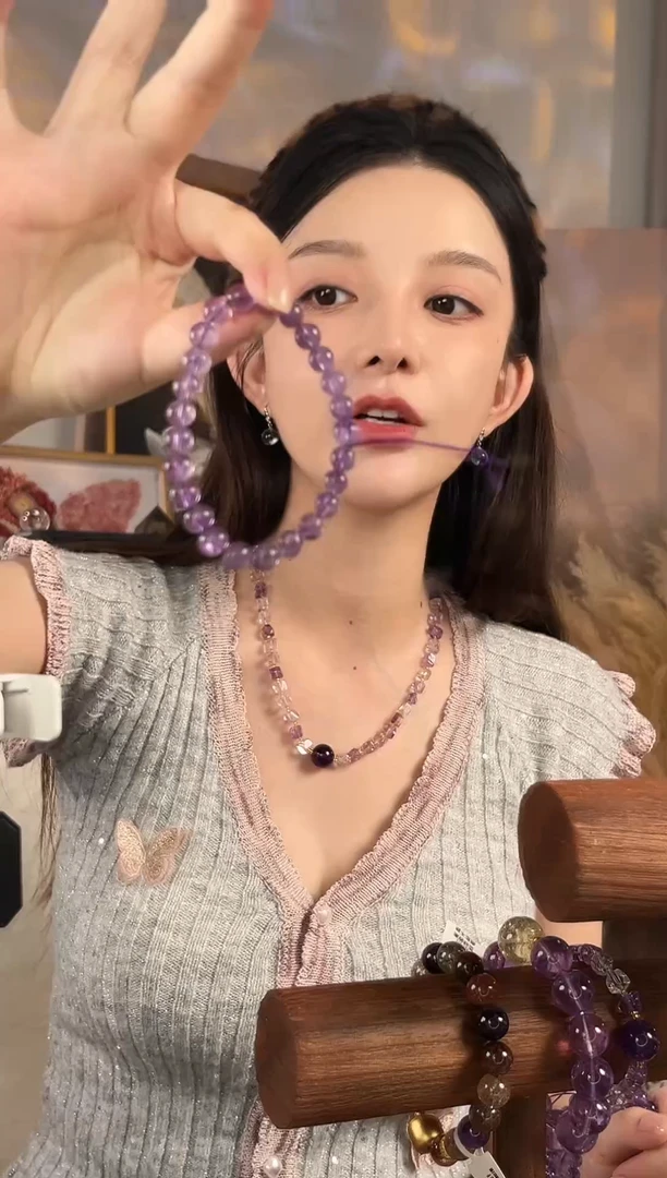 未镶嵌手链水晶紫水晶手链