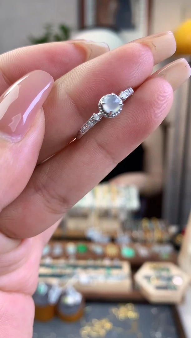 翡翠银S925镶嵌吊坠(不含链)戒指