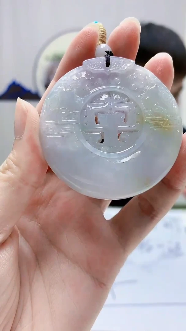 未镶嵌定制翡翠4868zm-毛货挂件44仿古牌