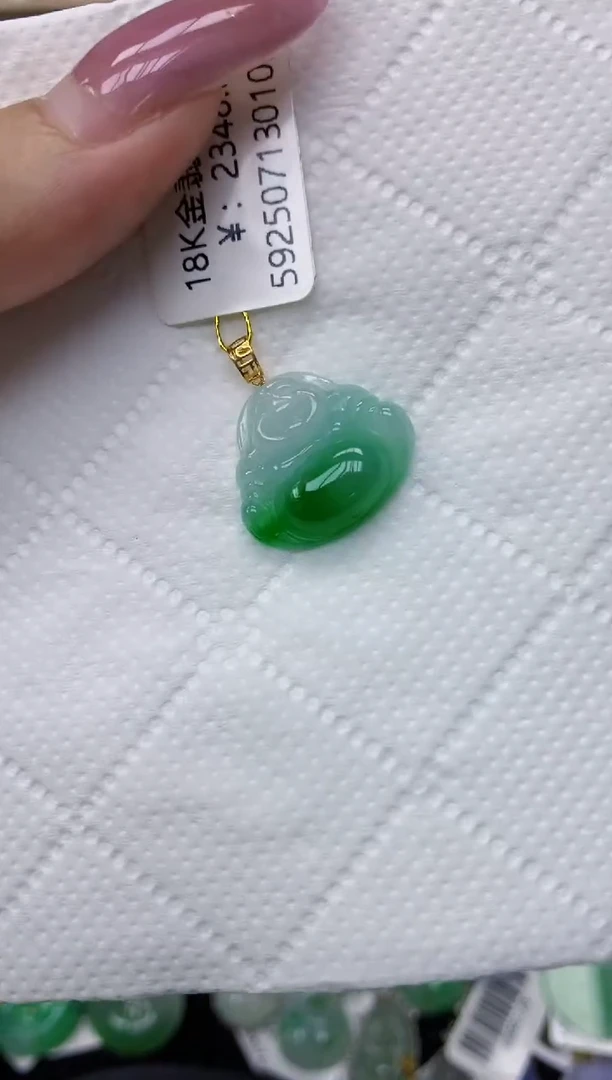 翡翠18K金镶嵌颈饰1111111111