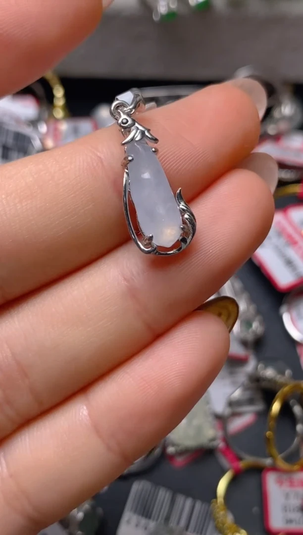 银S925镶嵌戒指翡翠百内无证书