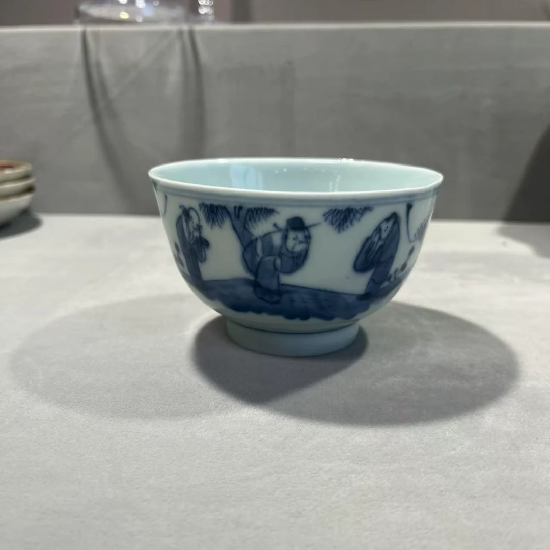 483 清 光绪 青花茶园