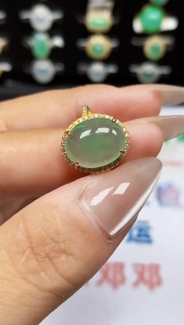 银S925镶嵌戒指翡翠1559