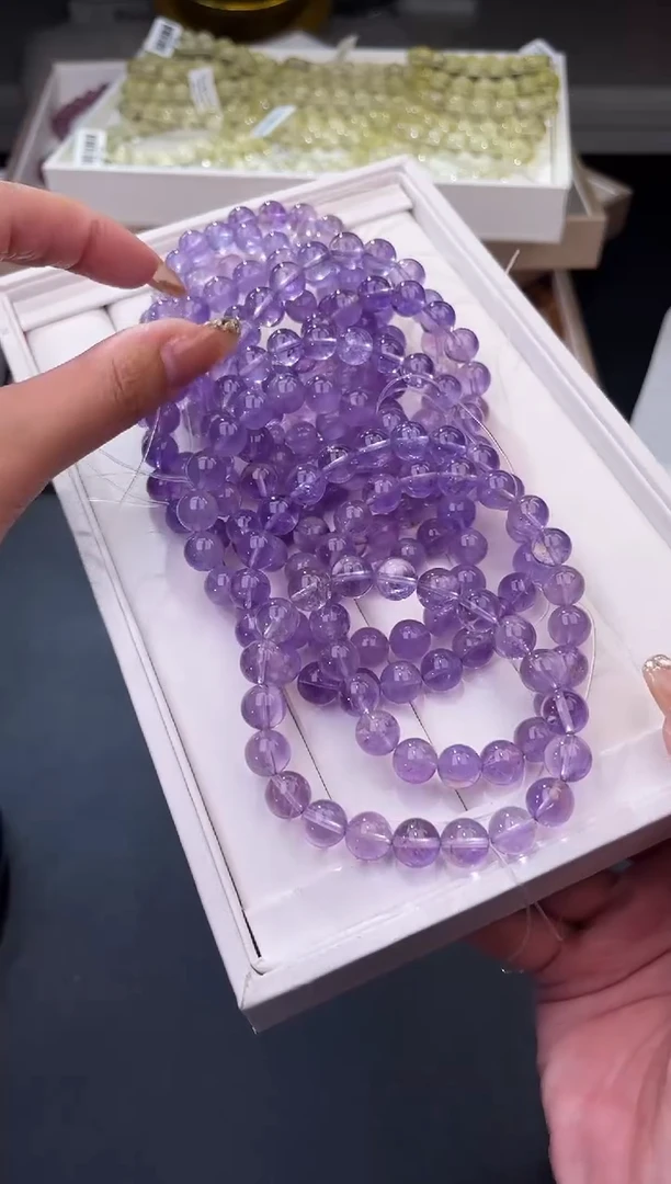 【闪购商品】水晶/未镶嵌薰衣草紫水晶9mm