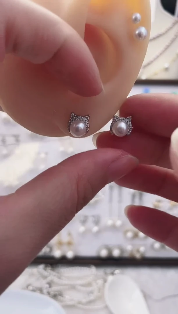 合金耳饰淡水珍珠59