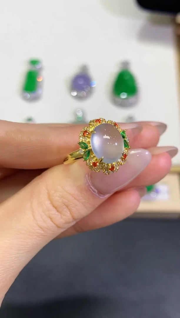 【闪购商品】翡翠颈饰18K金镶嵌团购23