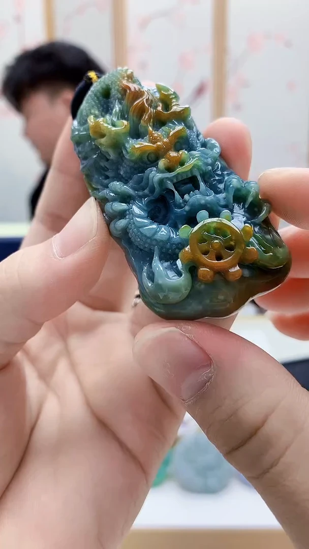 未镶嵌定制翡翠5060bb-毛货挂件15