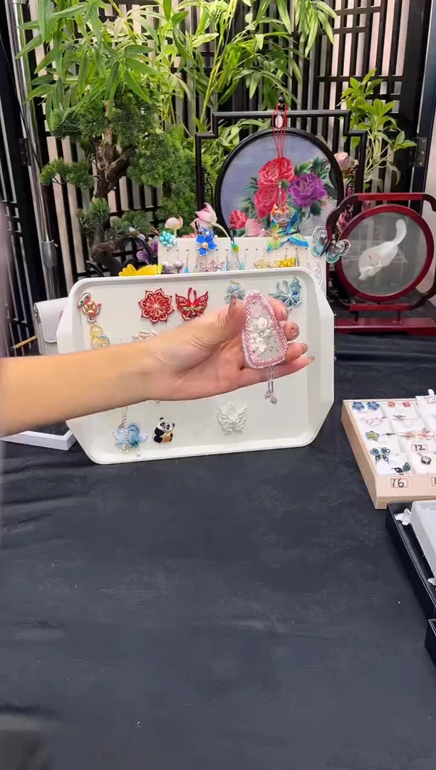 织绣꧁***꧂非遗苏绣手工饰品
