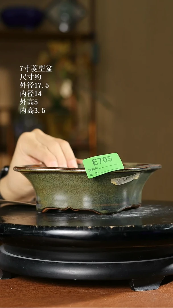 7寸菱型盆   家居级705