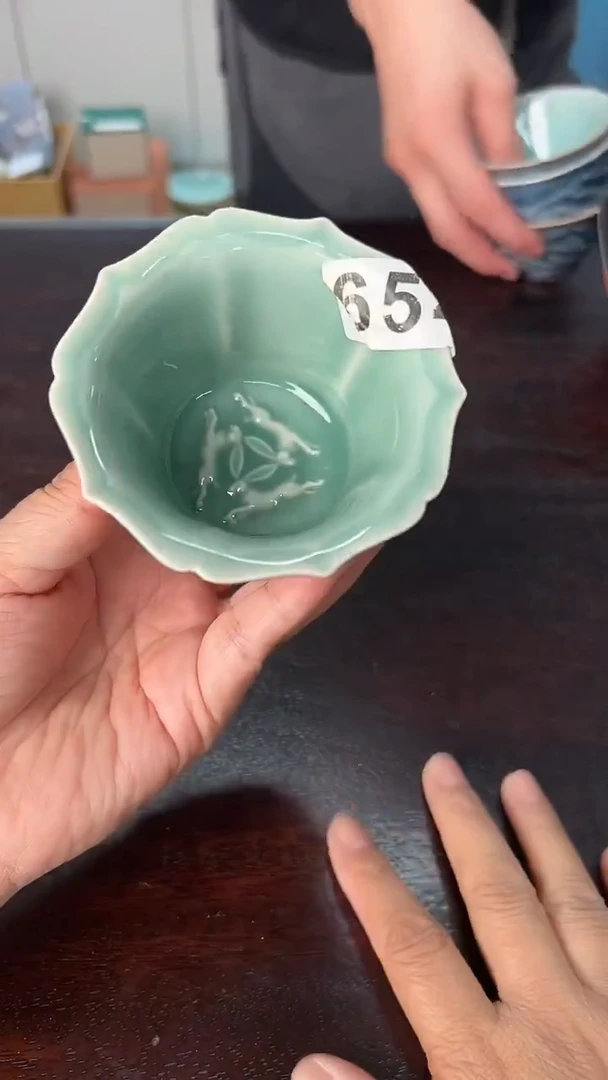 龙泉云间青瓷小米茶器