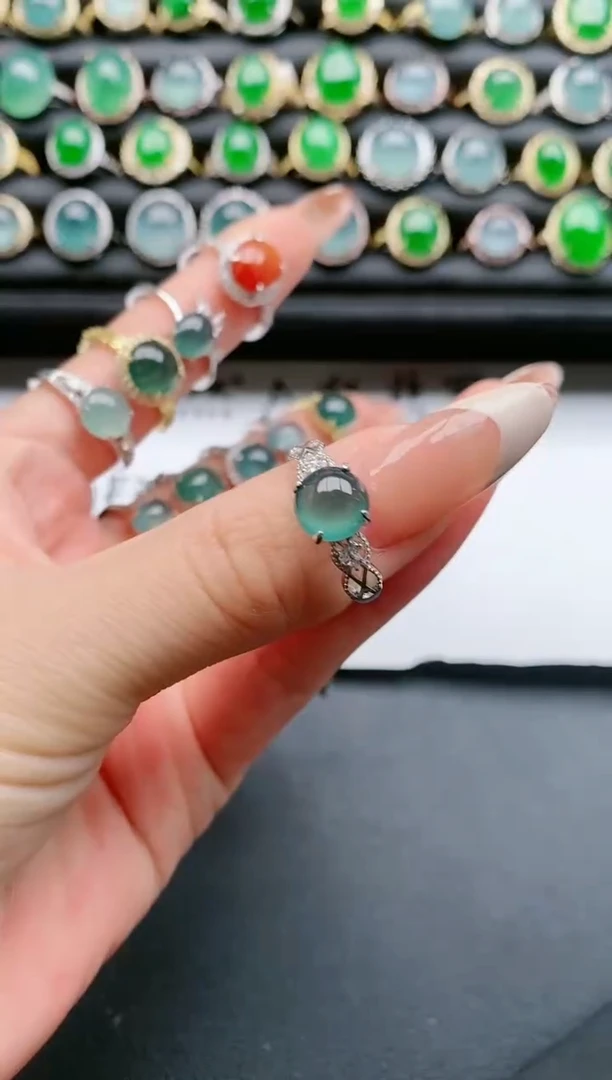 【闪购商品】翡翠戒指银S925镶嵌11111111