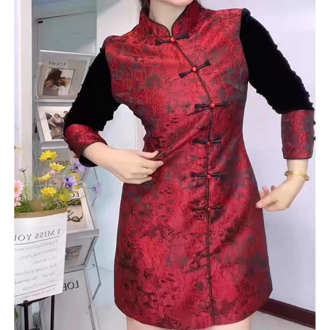 24121新中式国风时尚百搭连衣裙