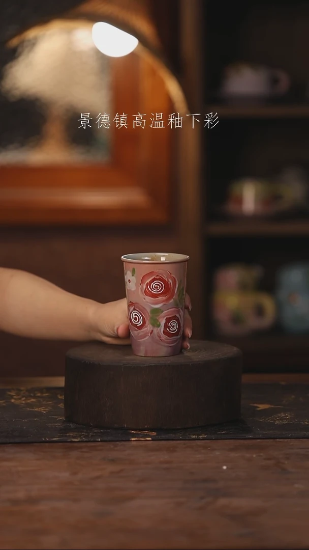 陶瓷景德镇高温釉下手绘陶瓷073