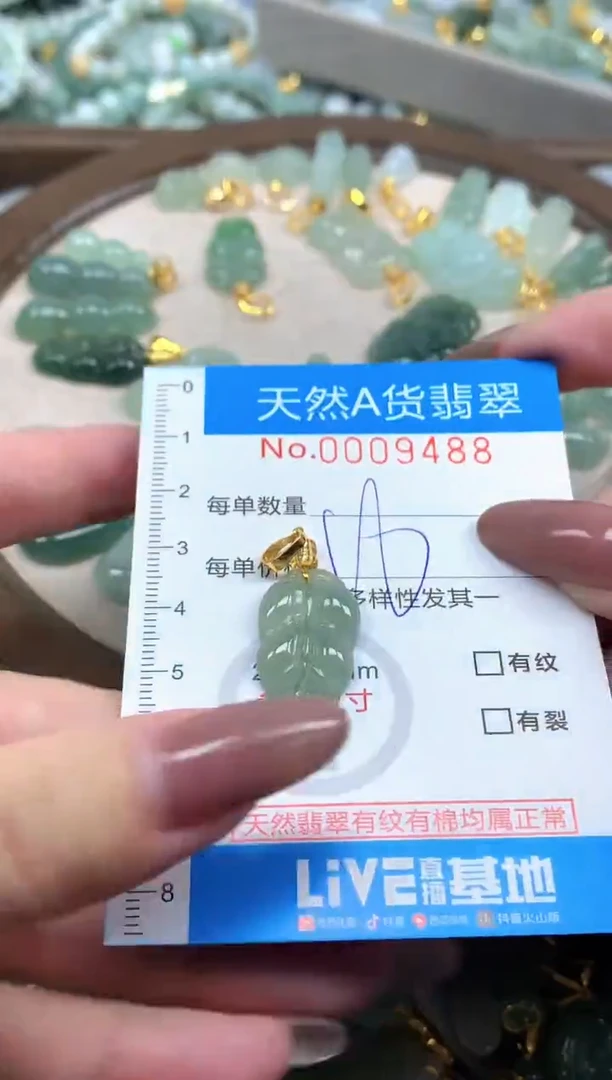 颈饰未镶嵌翡翠净货挂件-9488