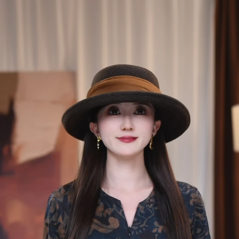 洋气百搭时尚气质保暖复古秋冬可戴设计感帽子