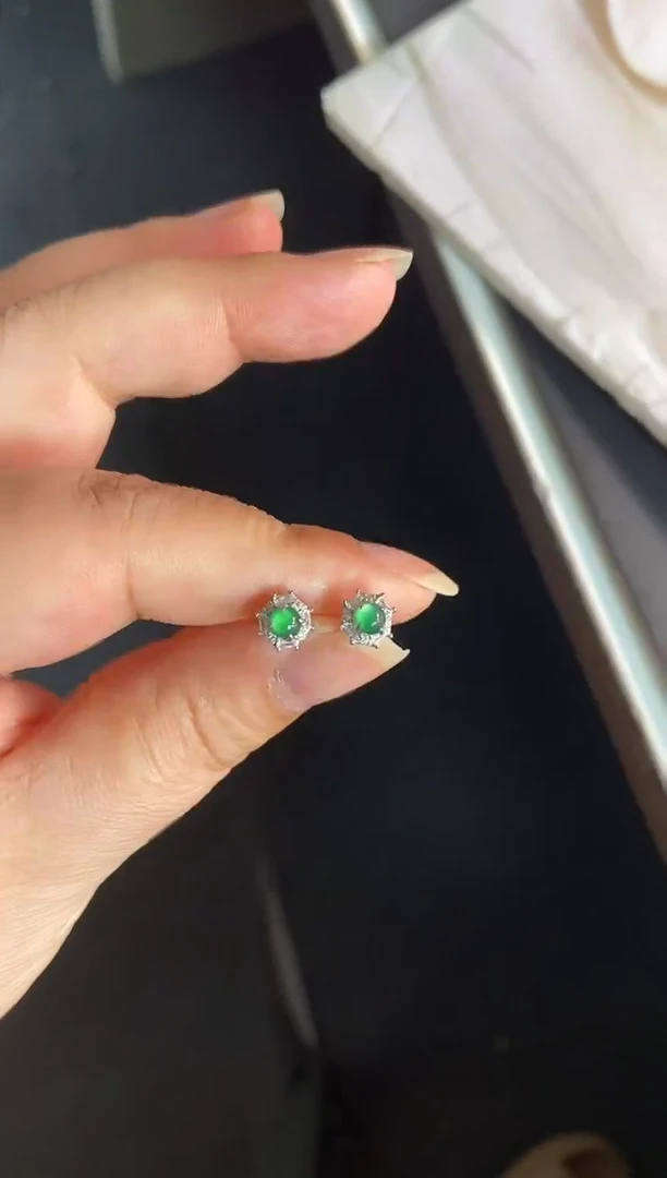 吊坠(不含链)银S925镶嵌翡翠1