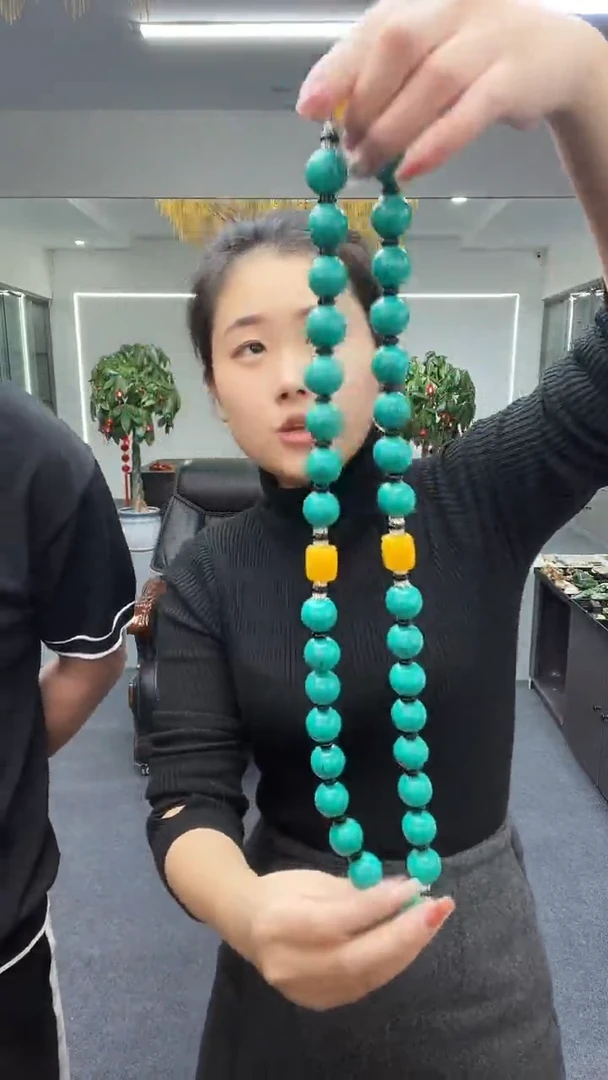 蓝色卡18珠链多样性发货一件