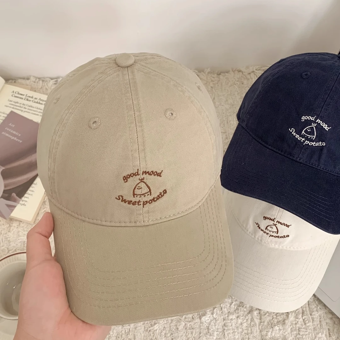 短檐软顶青年ins百搭少年韩版学生男棒球帽女帽子刺绣春夏