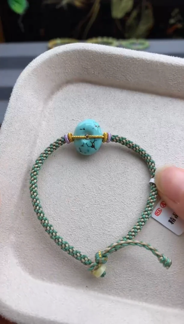 未镶嵌绿松石手绳茜.A35