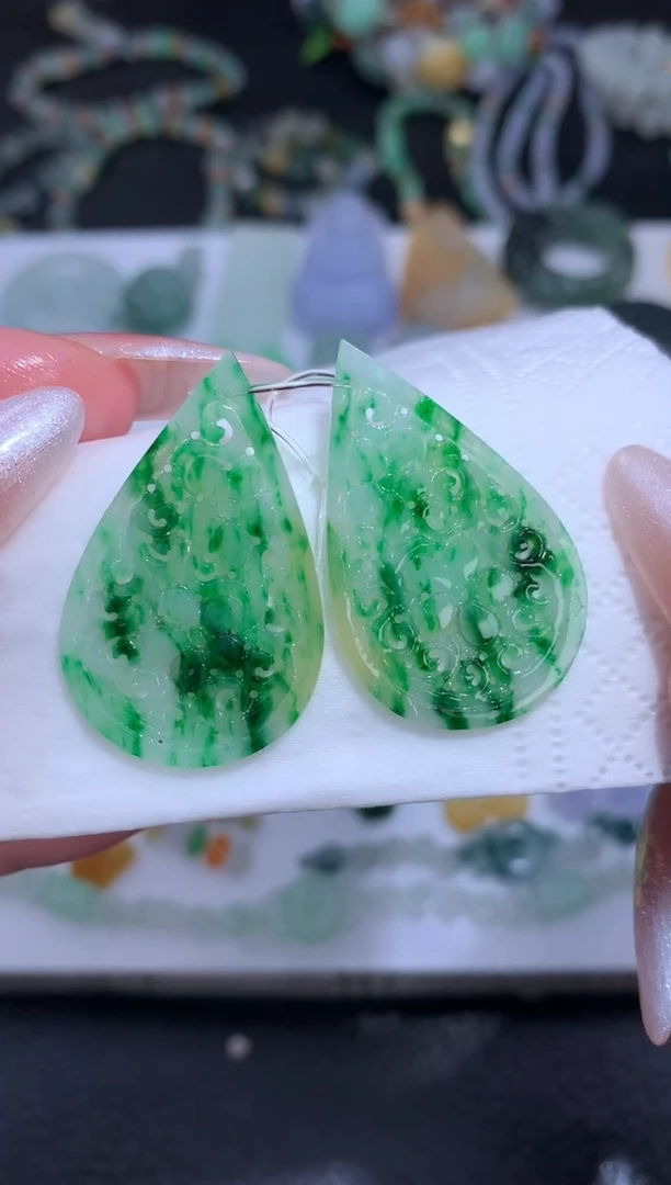未镶嵌定制翡翠仿古耳坠