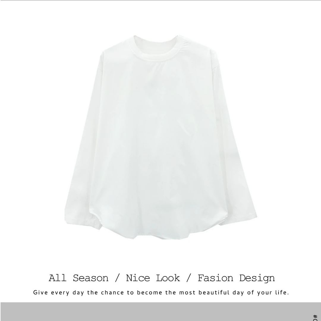 126    白色打底衫女中长款遮屁股鲨鱼裤的搭配上衣2025新款#9298